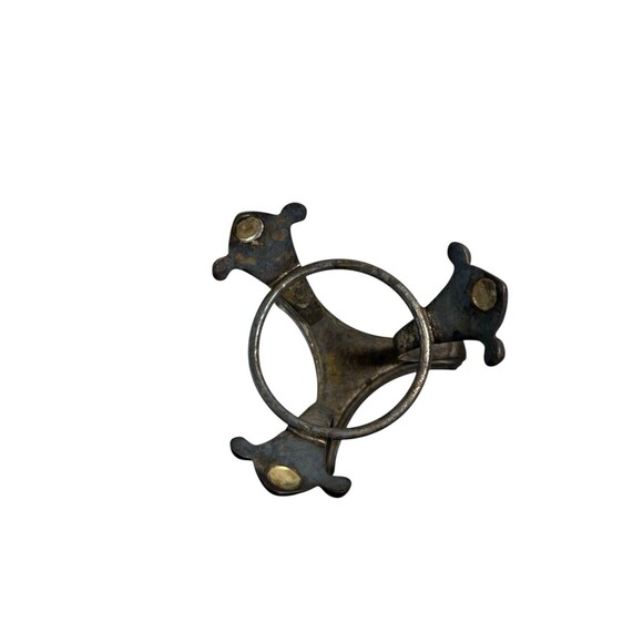 VTG Cobalt Blue Glass Pedestal Compote Apothecary Jar Hand Blown Silver Overlay - Picture 11 of 16